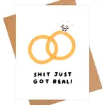 IEJ Studio Shit Got Real Wedding Card