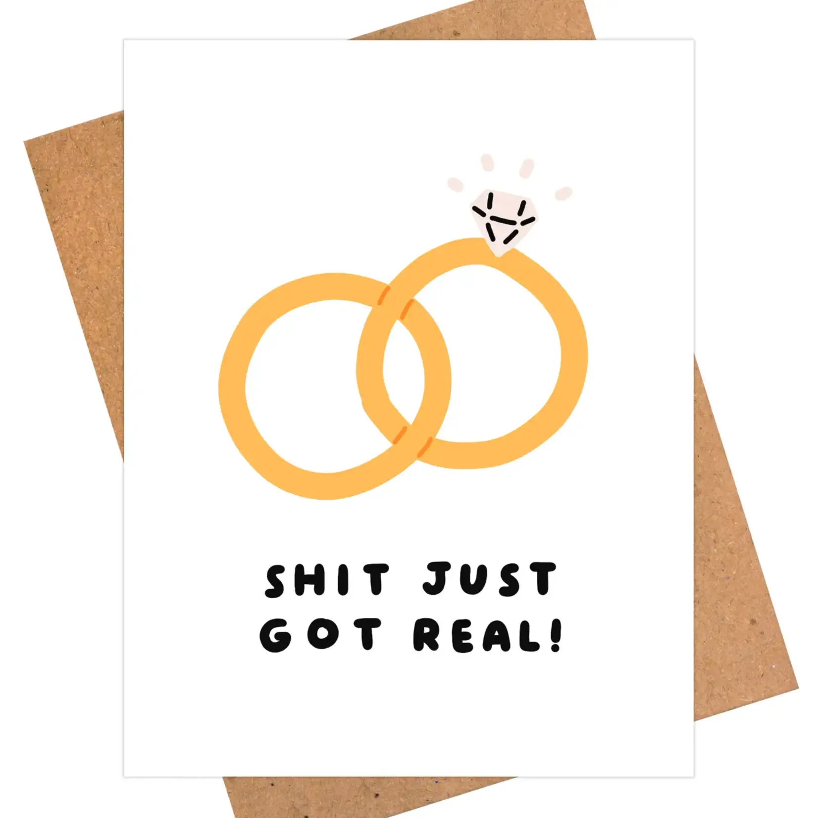 IEJ Studio Shit Got Real Wedding Card