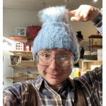 David & Young Boucle Knit Beanie-Denim Blue