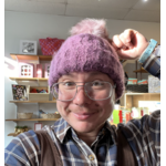 David & Young Boucle Knit Beanie-Purple