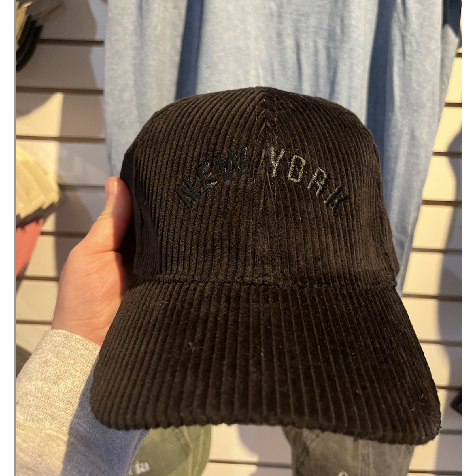 David & Young New York Cord Cap-Black