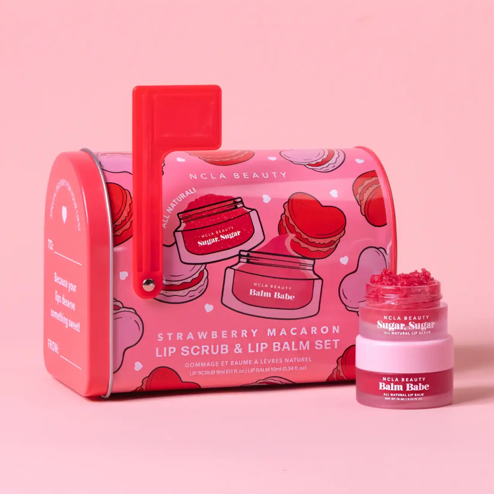 NCLA Beauty Strawberry Macaron Valentine's Day Lip Care Set