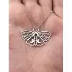 Veeaien Designs Crescent Moon Moth Necklace