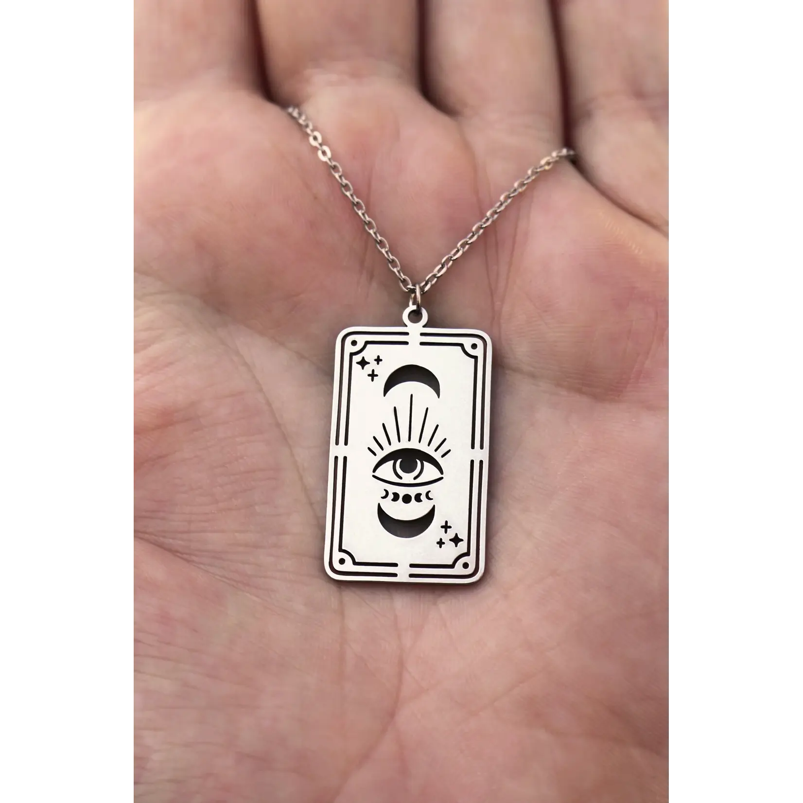 Veeaien Designs Tarot Card Evil Eye Necklace