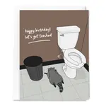 Sammy Gorin Let's Get Trashed Raccoon Birthday Card