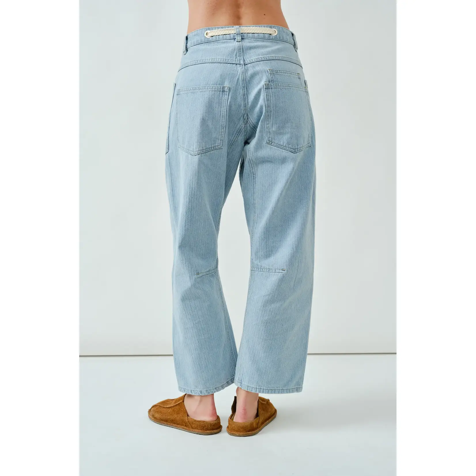 Aaron & Amber BARREL DENIM PANTS WITH EYELET WAIST