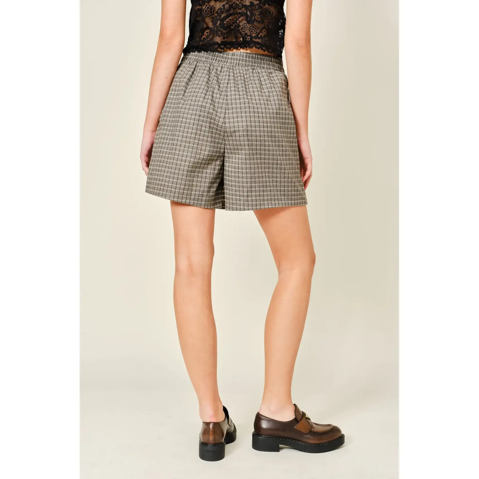 Aaron & Amber ELASTIC WAIST CLASSIC MINI SKORT-GREY