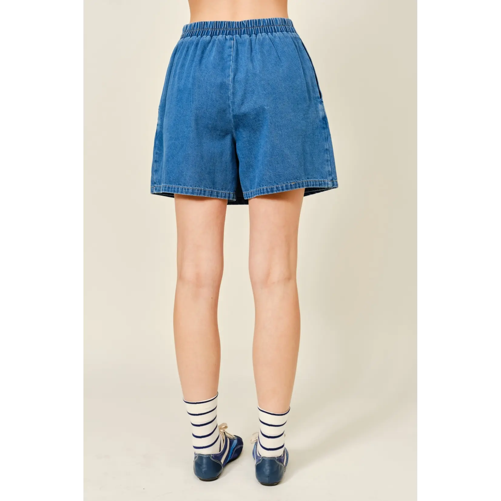 Aaron & Amber DENIM WRAP MINI SKORT