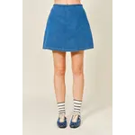Aaron & Amber DENIM WRAP MINI SKORT