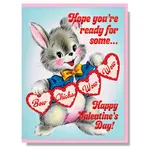 Smitten Kitten Ready For Some Bow Chicka Valentine's Day Card