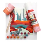 Pink Picasso Kits Central Park Fall in Love Paint by Number