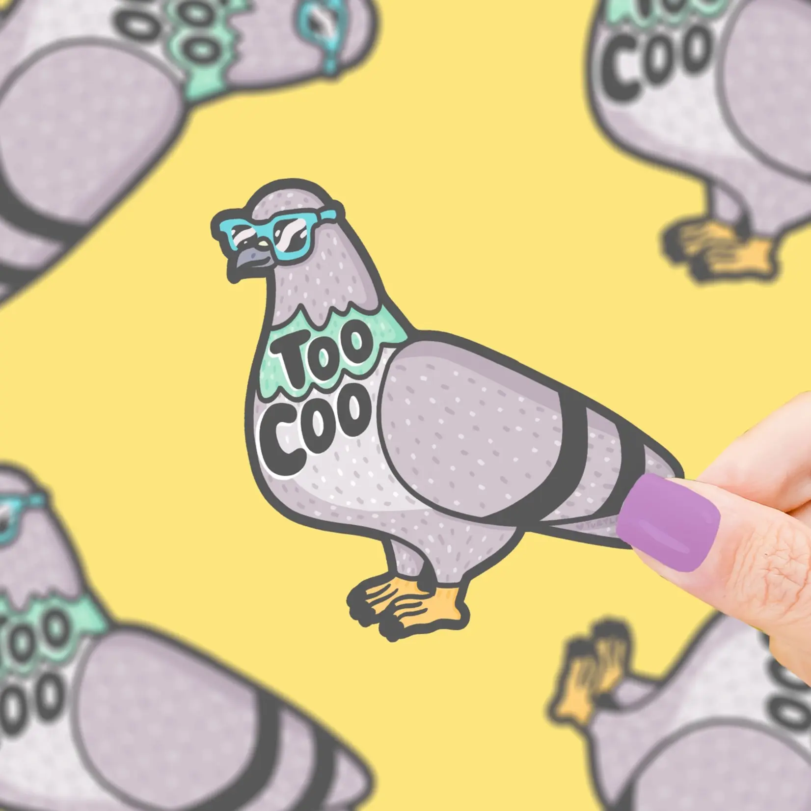 Turtle's Soup Too Coo Pigeon Sticker