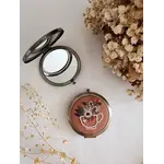 Quince Fables Embroidered Compact Mirror - Flower Cup
