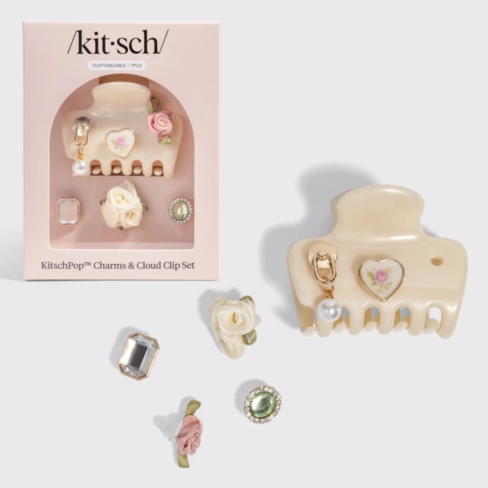 Kitsch Kitschpop Cloud Clip Set - Pearlized Cream