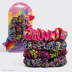 Kitsch Lisa Frank Satin Scrunchies-Rainbow Leopard