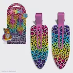 Kitsch Lisa Frank XL Creaseless Clips-Rainbow Leopard
