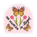 Bloomwolf Studio No Human Is Illegal Vinyl Sticker