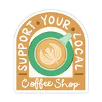 Bloomwolf Studio Local Coffee Shop Sticker
