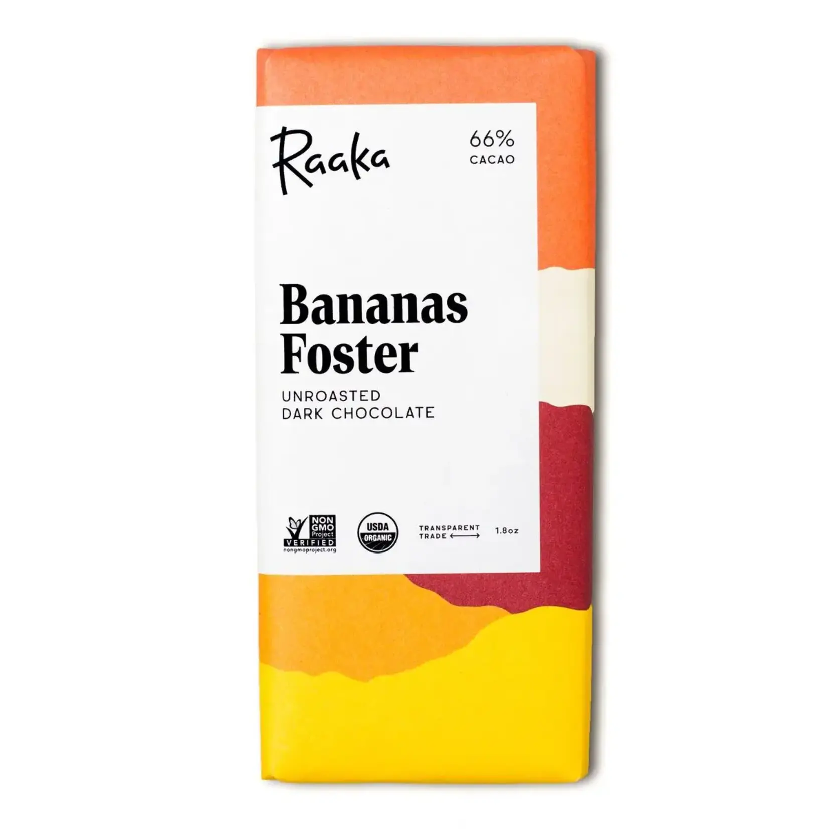 Raaka Chocolate 66% Bananas Foster Chocolate Bar