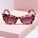 Mure and Grand Endless Waves Cateye Sunglasses- Tortoise/Pink