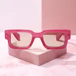 Mure and Grand Spf Square Sunglasses -Pink/Green Lens