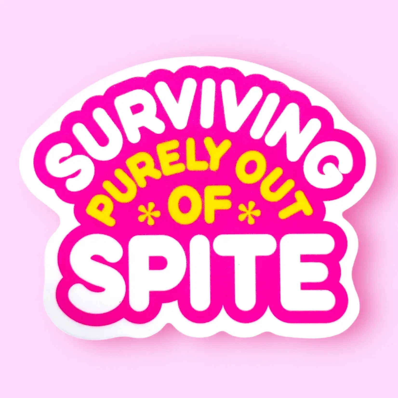 The Hissin' Kitten Surviving out of Spite Sticker