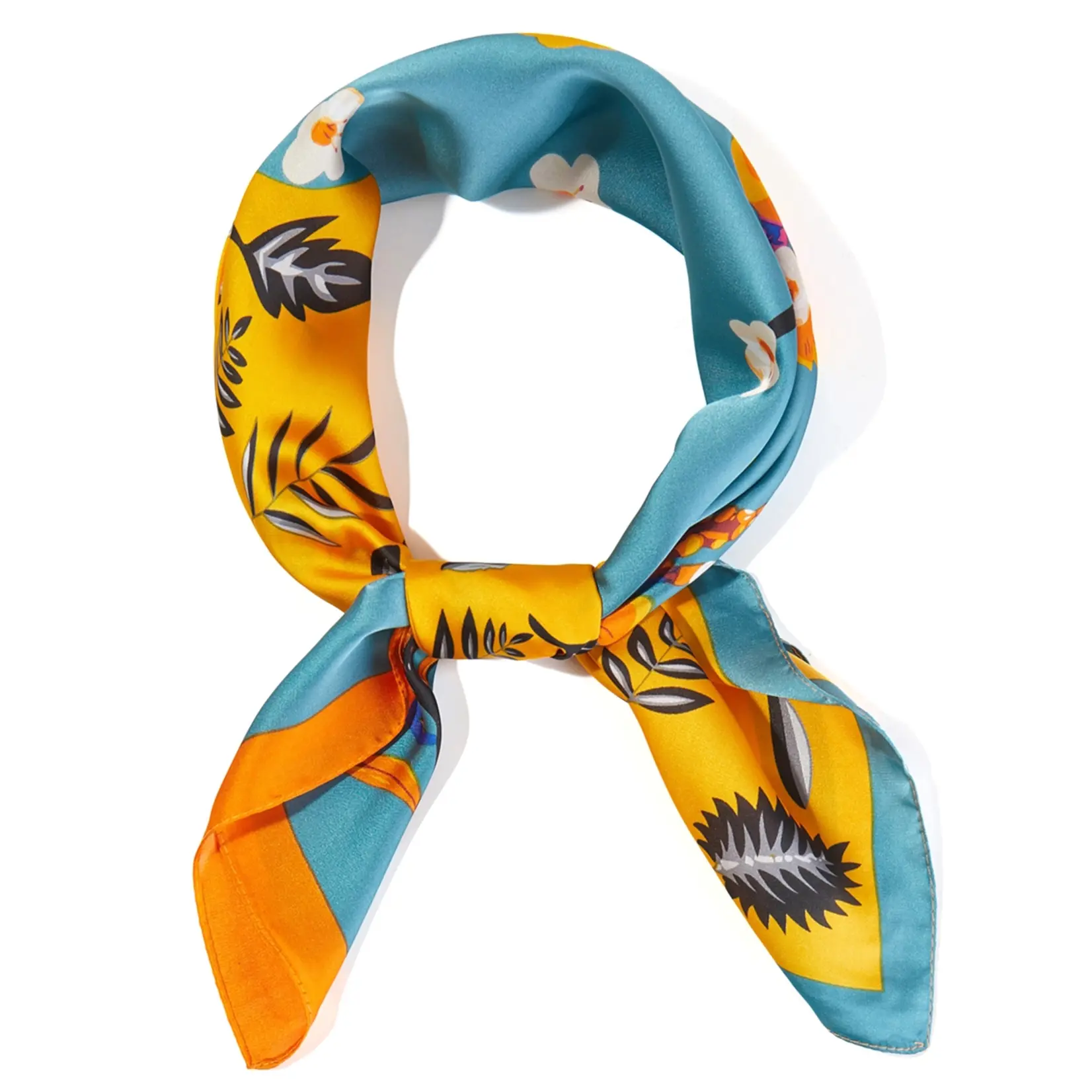 Hana Dual Tone Floral Bandana Scarf