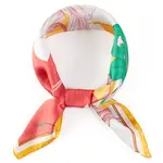 Hana Big Floral Bandana Scarf-Red