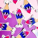 Rainbow Certified Bisexual Ice Cream Sticker