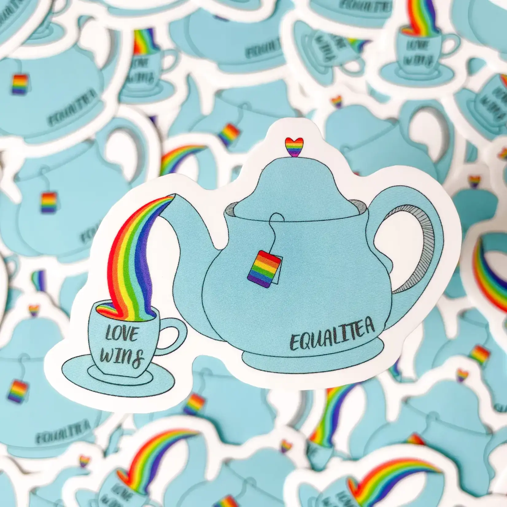 Rainbow Certified Equali-TEA LGBTQ+ Sticker