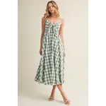 Mustard Seed TIE-FRONT GINGHAM DRESS-BASIL