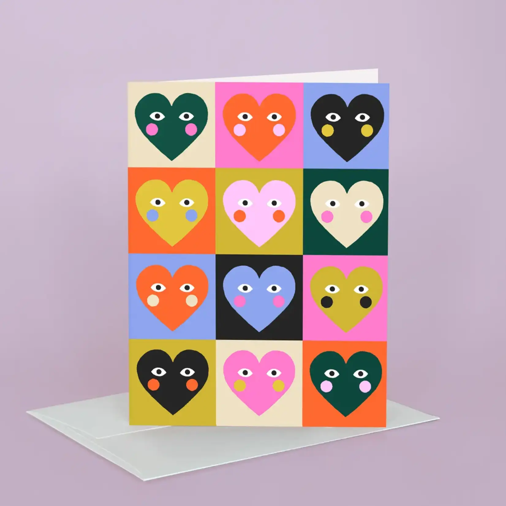 Idlewild Checkerboard Hearts Card