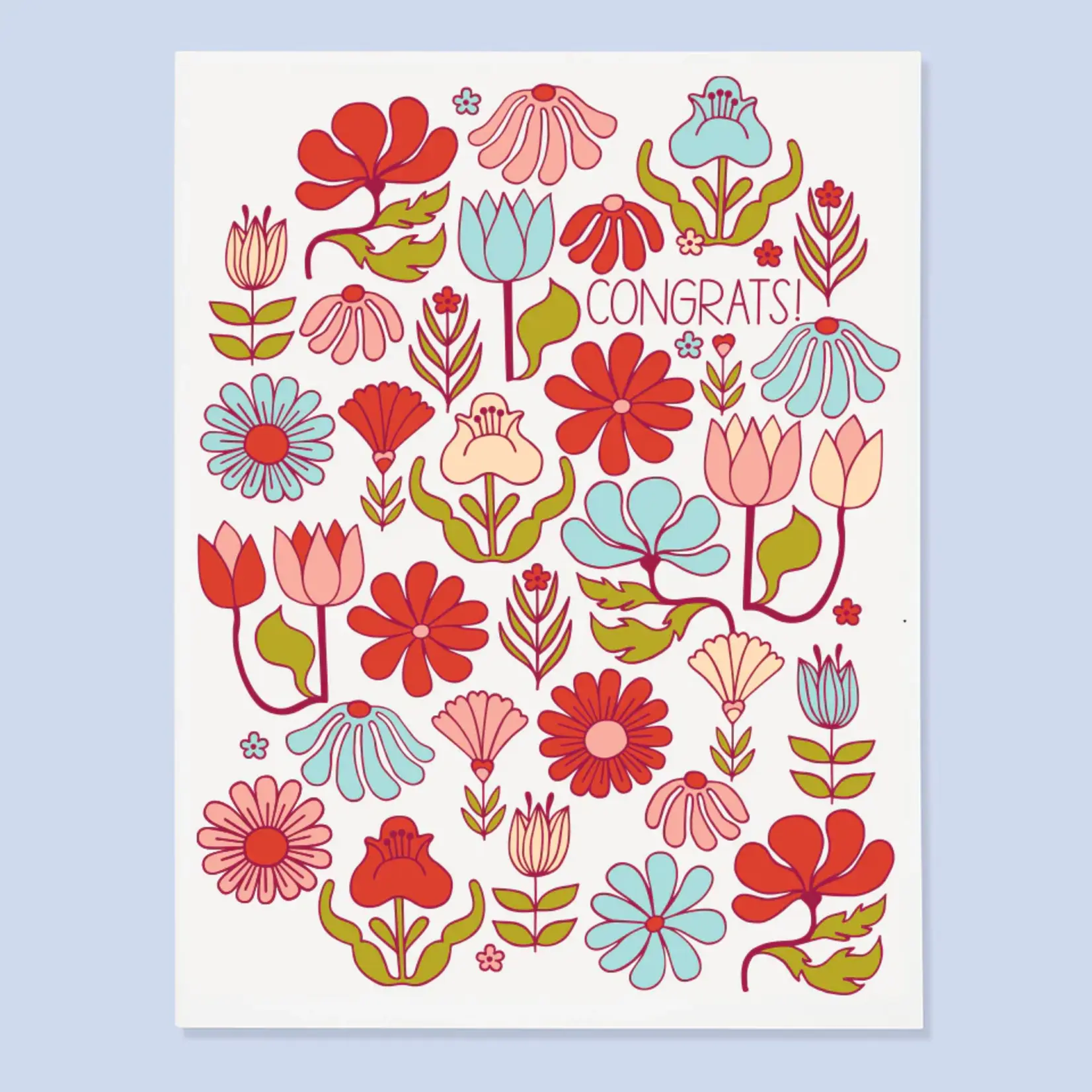 The Good Twin Funky Floral Congrats Card