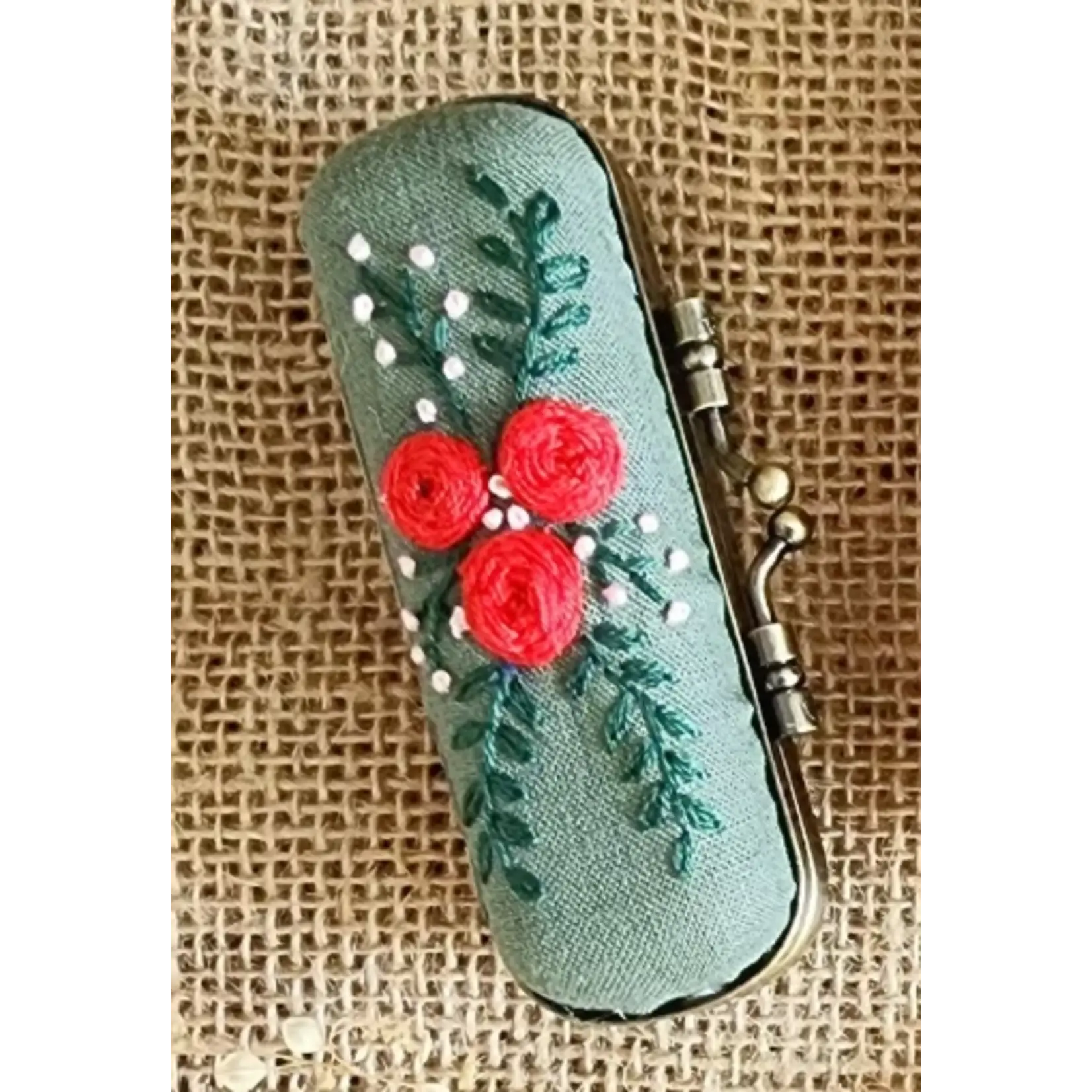 Quince Fables Vintage Lipstick Case-Olive