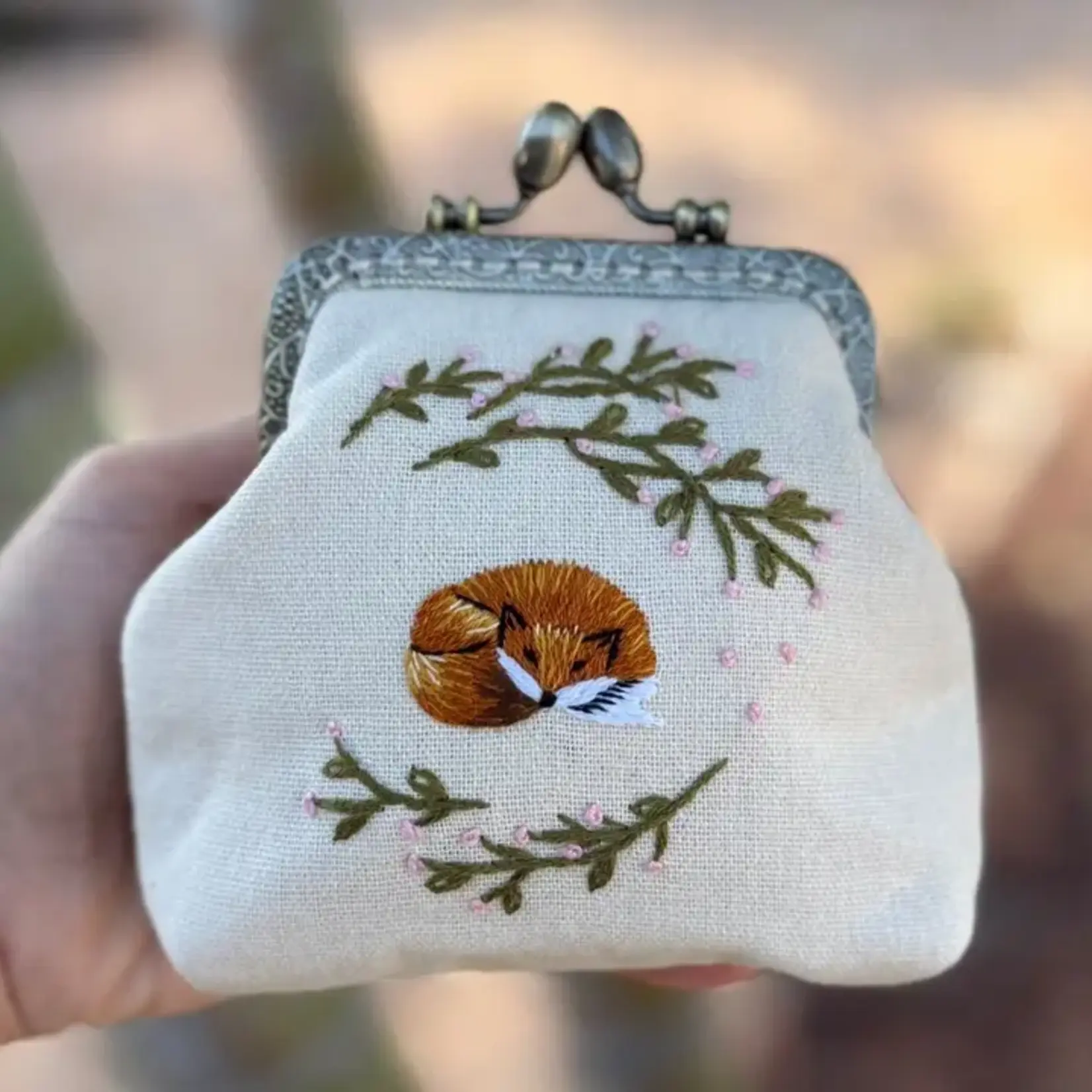 Quince Fables Fox Embroidered Coin Purse