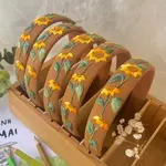 Quince Fables Sunflower Embroidered Headband-Brown