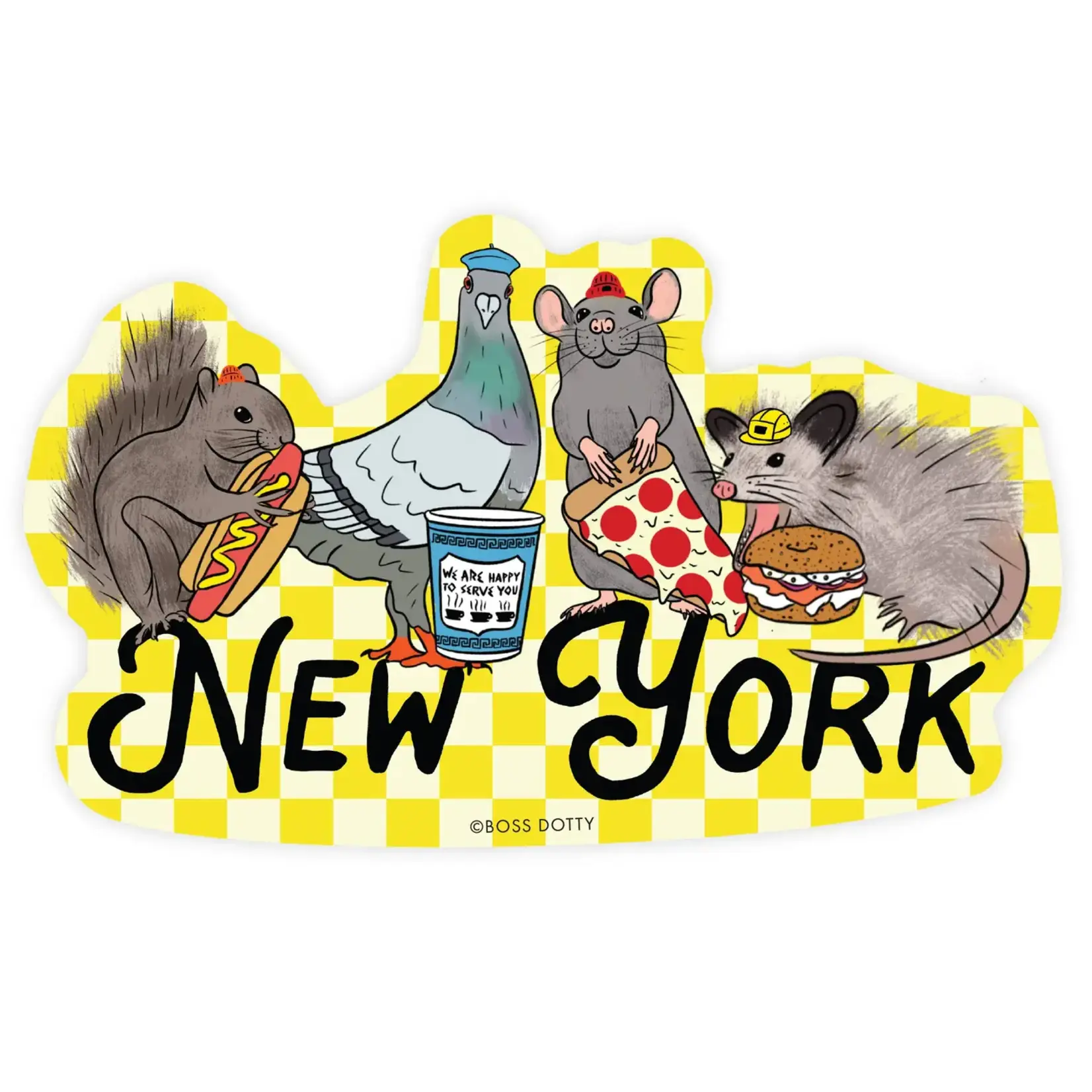 Boss Dotty New York City Animals Sticker