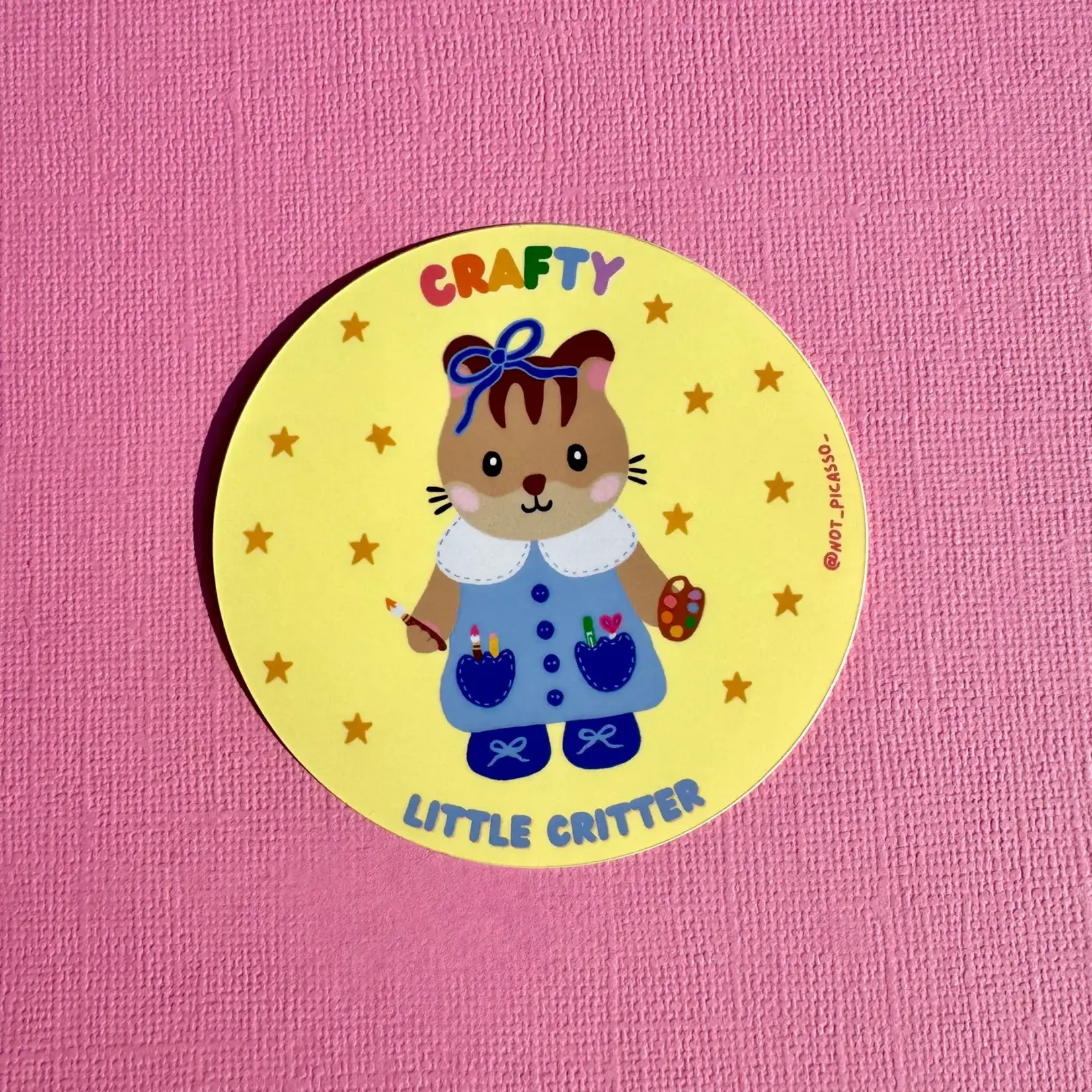 Not Picasso Crafty Lil Guy Sticker