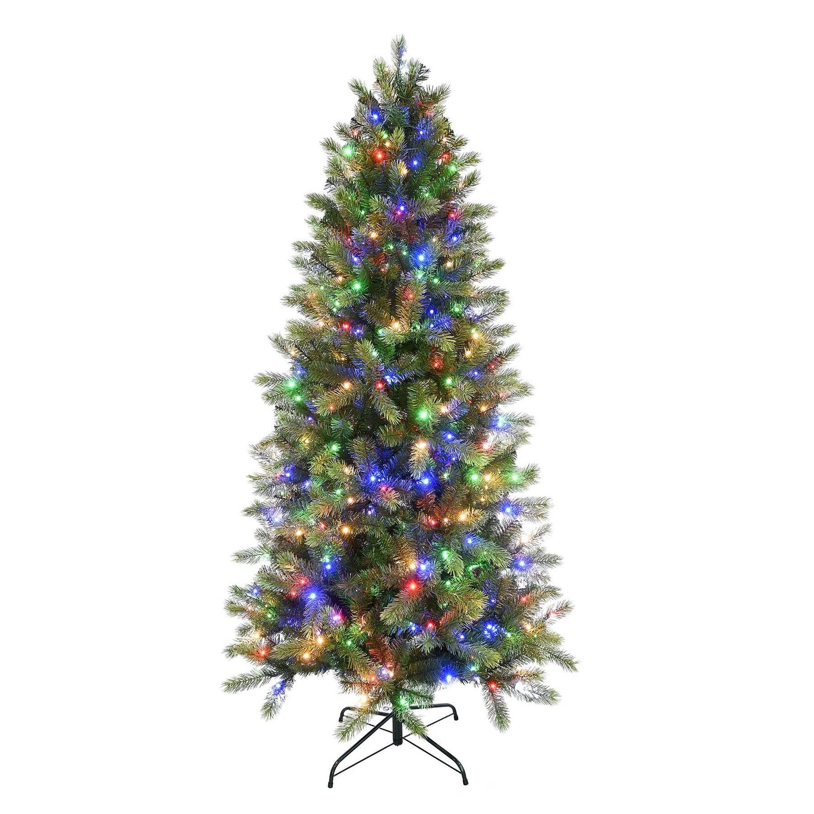 Holiday Bright Lights 7' Caycee Pine Power Pole Tree - Color Changing (1-2-Tree)