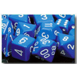 Chessex Dice - Opaque: Poly Set Blue/White (7)