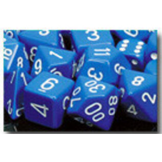 Chessex Dice - Opaque: Poly Set Blue/White (7)