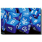 Chessex Dice - Opaque: Poly Set Blue/White (7)