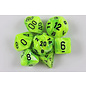 Chessex Dice: Poly 7 Set - Vortex Bright Green/Black
