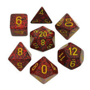 Chessex Dice: Poly 7 Set - Speckled Mercury/Yellow