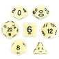 Chessex Dice 7ct Opaque Ivory/Black