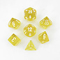 Chessex Dice: Poly 7 Set - Translucent Yellow / White