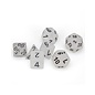 Chessex Dice: Poly Set - Frosted Clear/Black (7)
