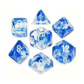 Chessex Dice - Nebula: Poly Dark Blue/White (7)