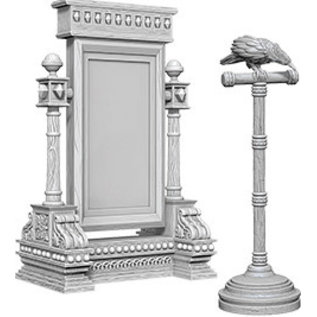 WizKids/NECA Wizkids Deep Cuts Unpainted Miniatures: Mirror & Bird on Stand