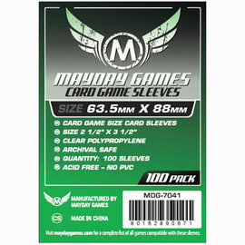 Mayday Games Card Game Sleeves (100) 63.5x88mm (Green)